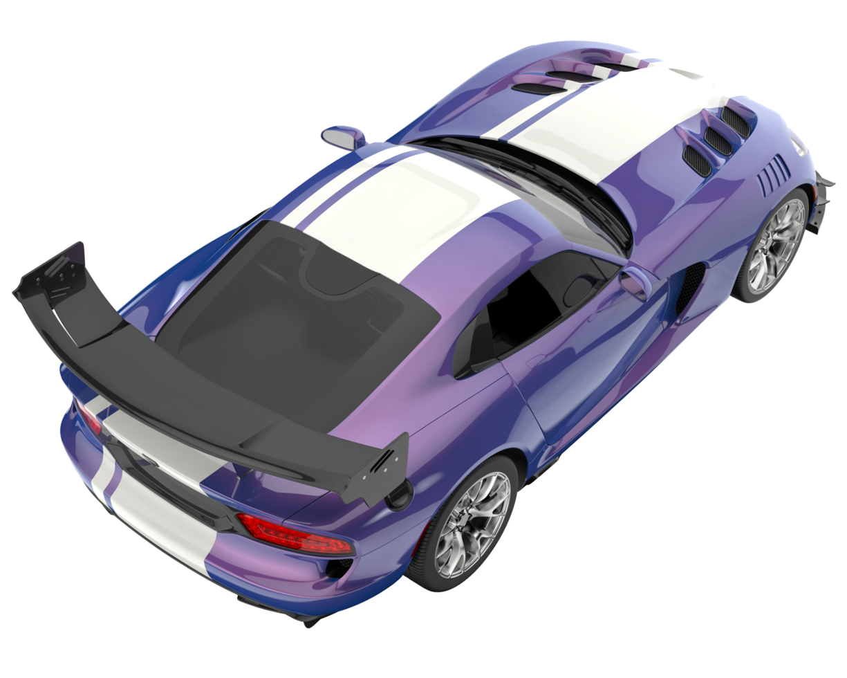 Muscle car isolated on transparent background. 3d rendering - illustration png