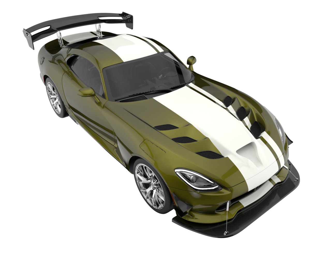 Muscle car isolated on transparent background. 3d rendering - illustration png