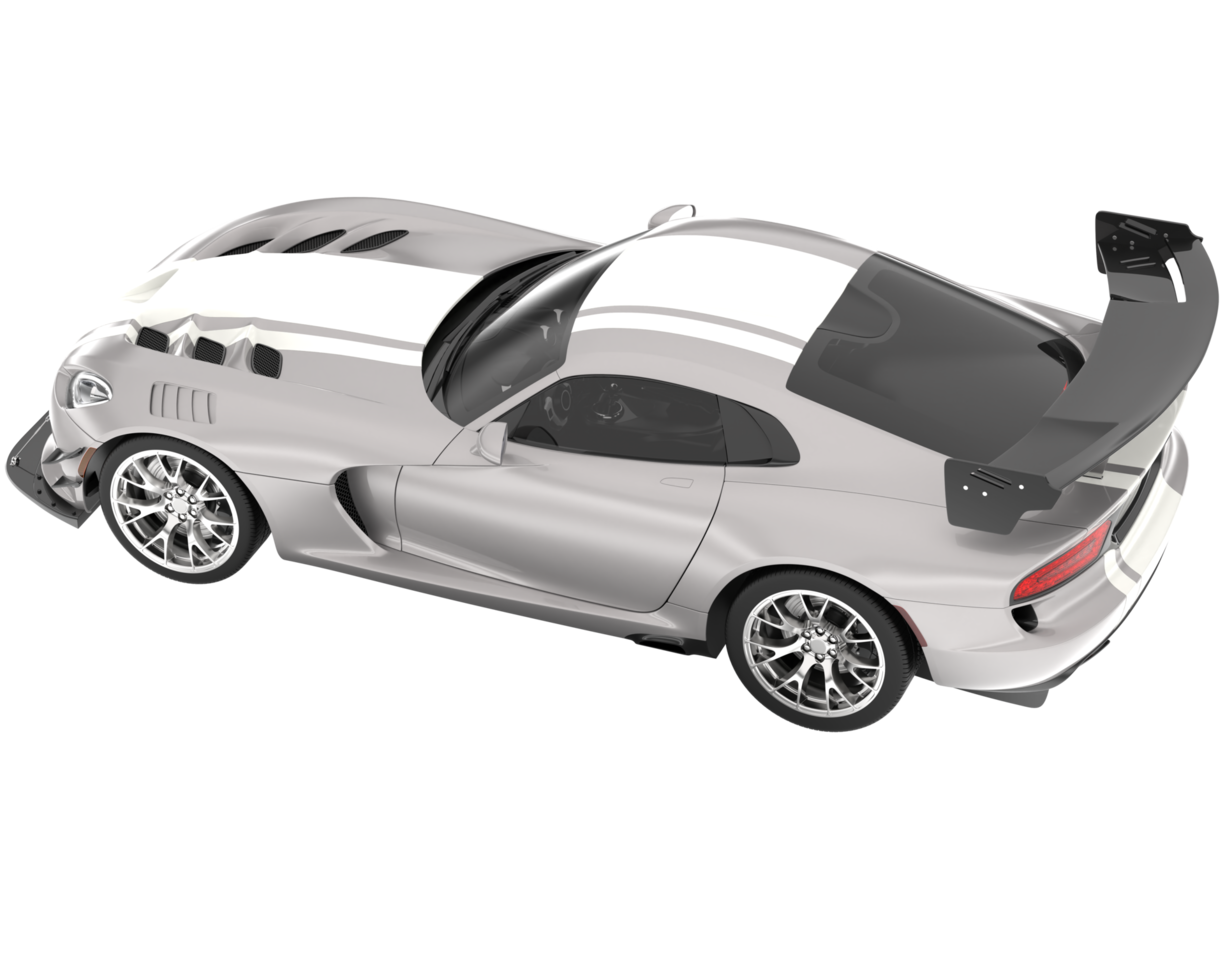 Muscle car isolated on transparent background. 3d rendering - illustration png