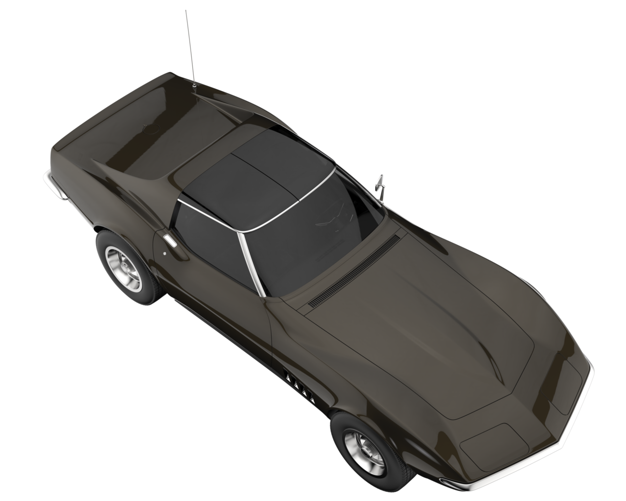 Muscle car isolated on transparent background. 3d rendering - illustration png