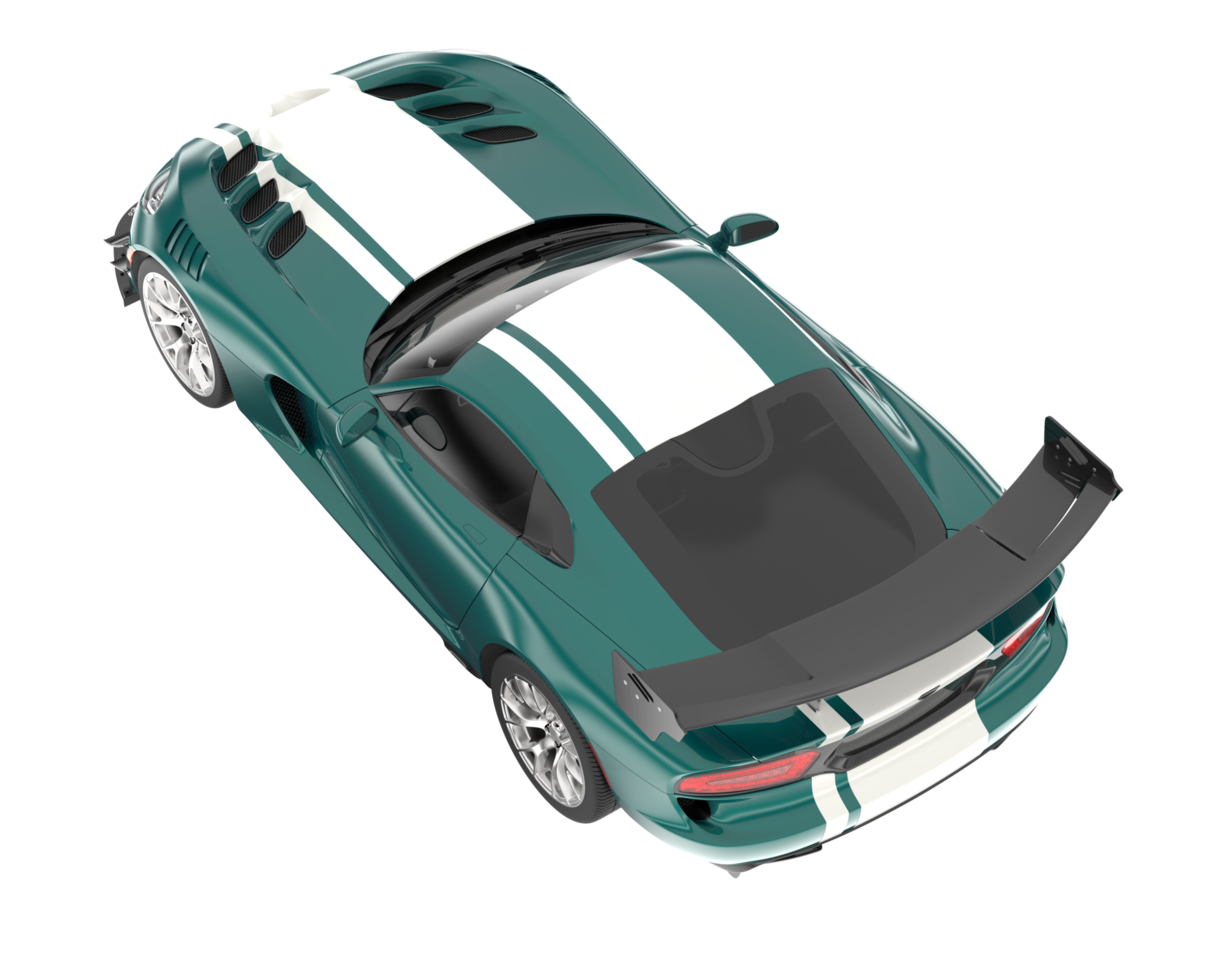 voiture de muscle isolée sur fond transparent. rendu 3d - illustration png