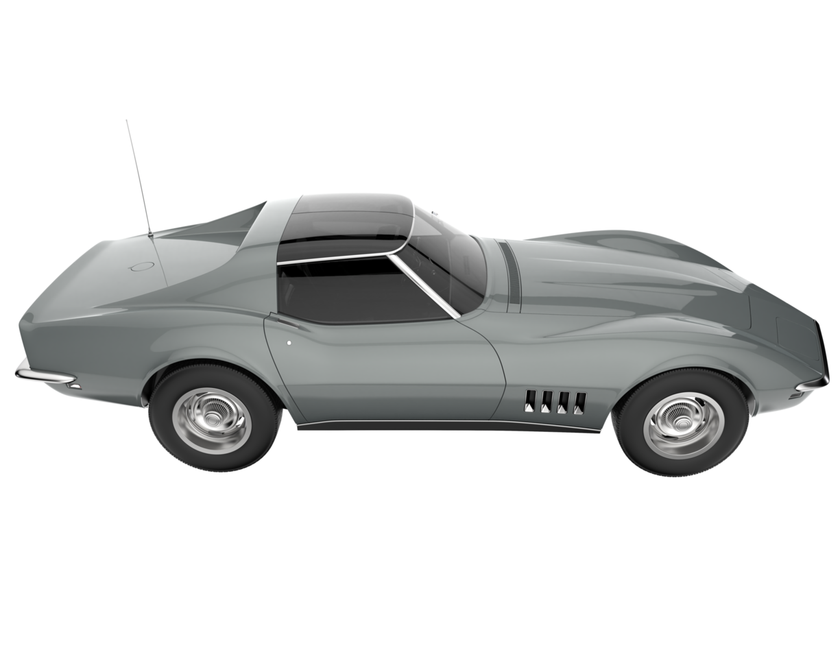 voiture de muscle isolée sur fond transparent. rendu 3d - illustration png