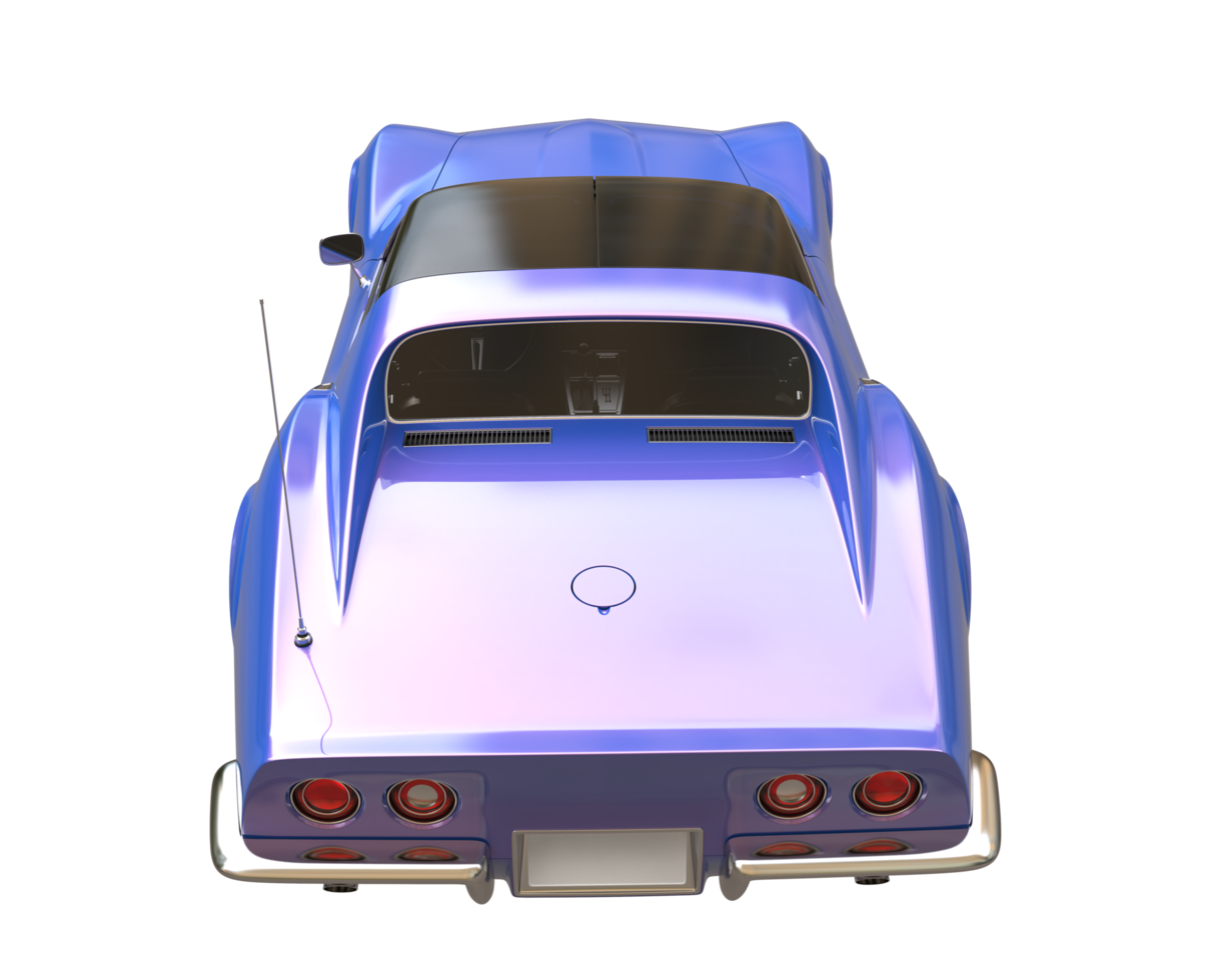 Muscle car isolated on transparent background. 3d rendering - illustration png