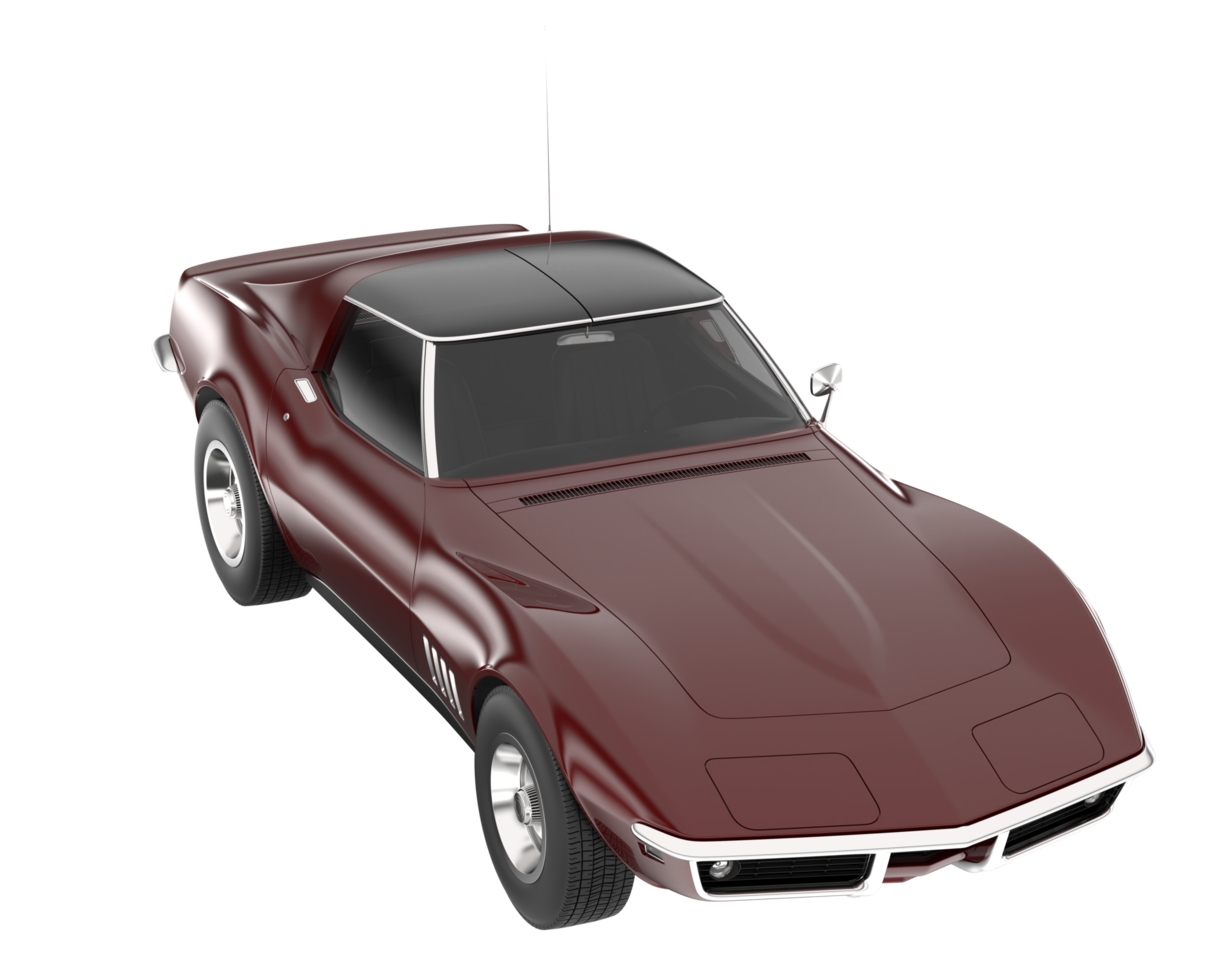 Muscle car isolated on transparent background. 3d rendering - illustration png
