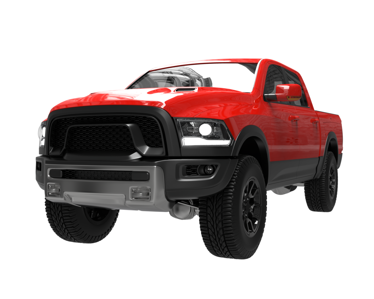 Pickup truck isolated on transparent background. 3d rendering - illustration png