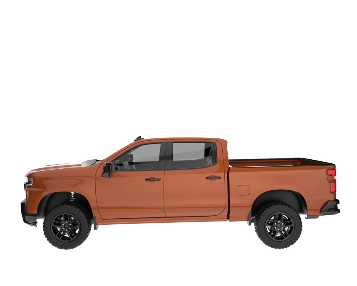 Pickup truck isolated on transparent background. 3d rendering - illustration png