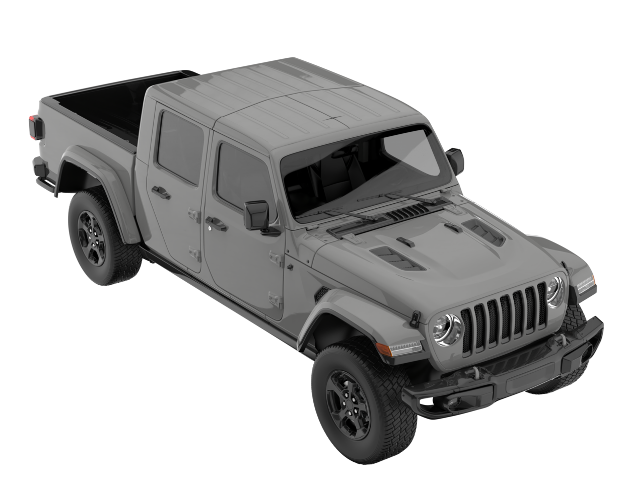 Pickup truck isolated on transparent background. 3d rendering - illustration png