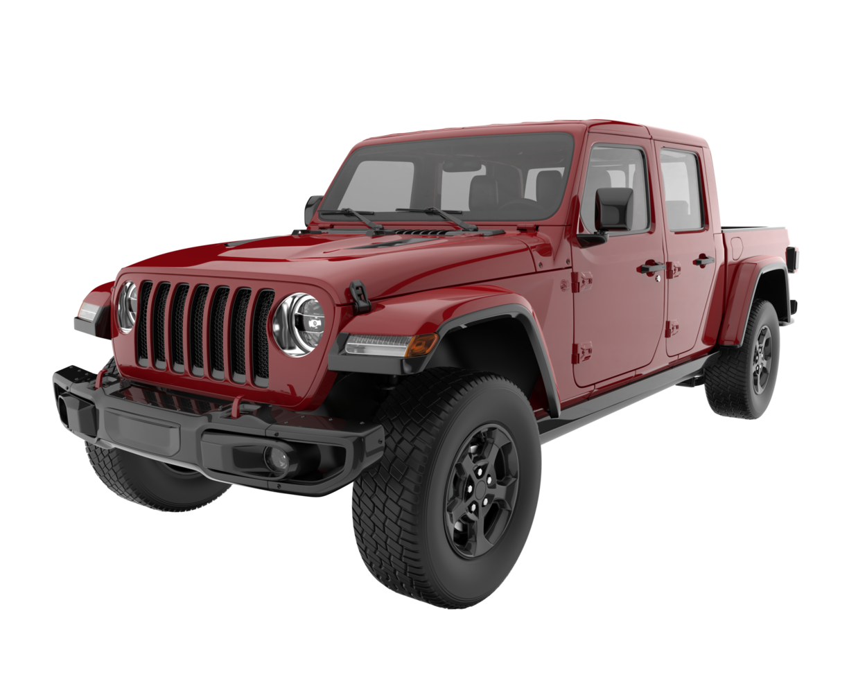 Pickup truck isolated on transparent background. 3d rendering - illustration png