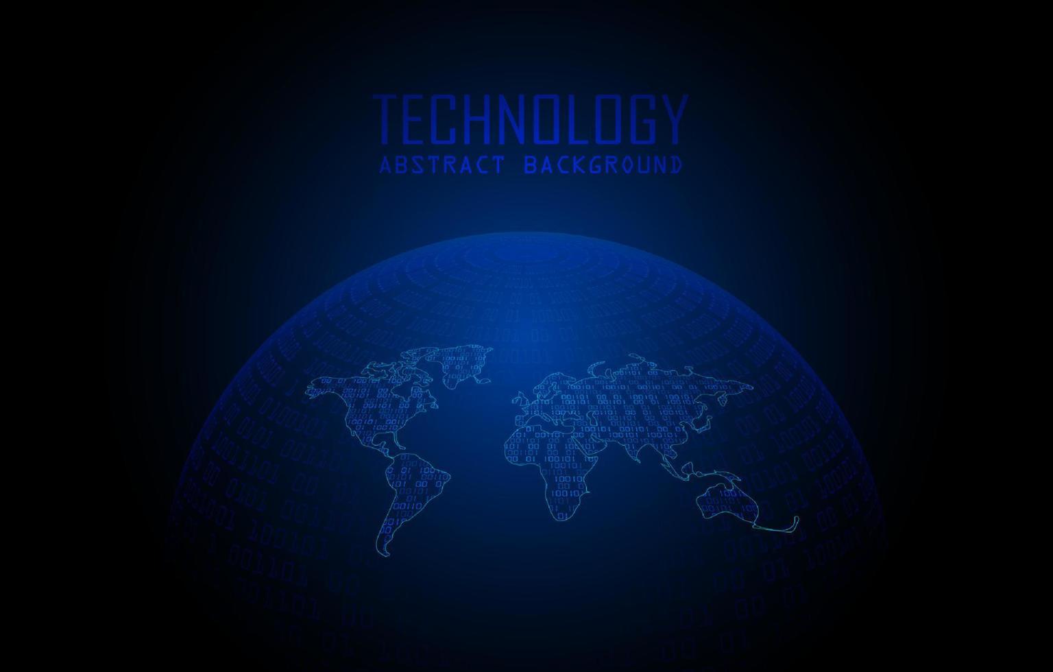 Modern World Map Holograph on Technology Background vector