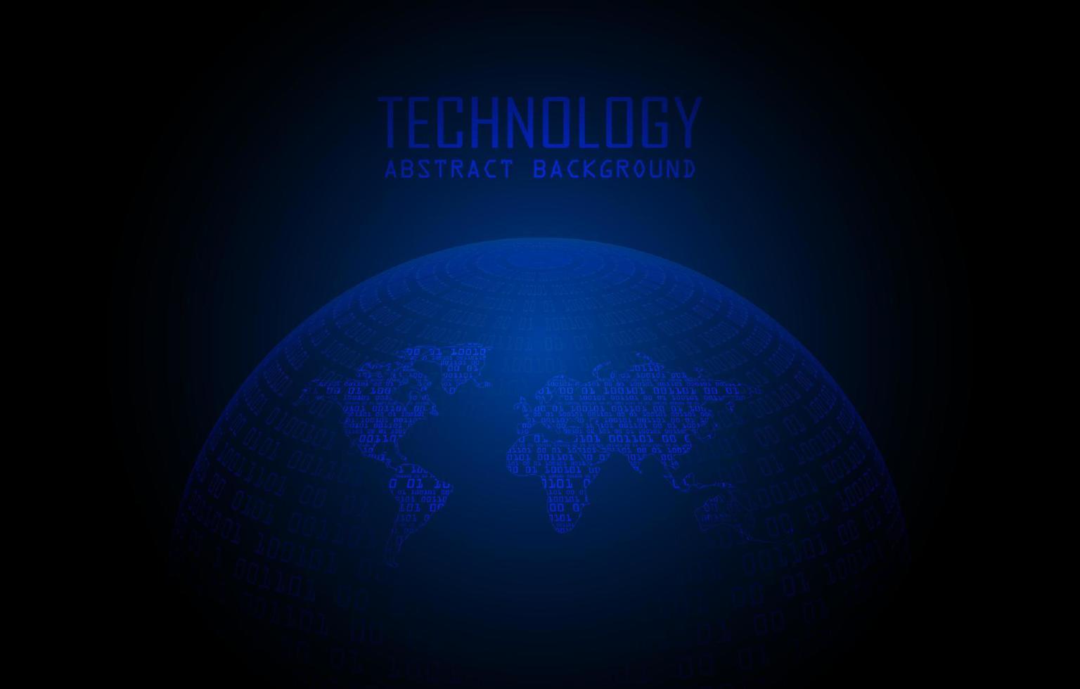 holograma de mapa del mundo moderno sobre fondo de tecnología vector