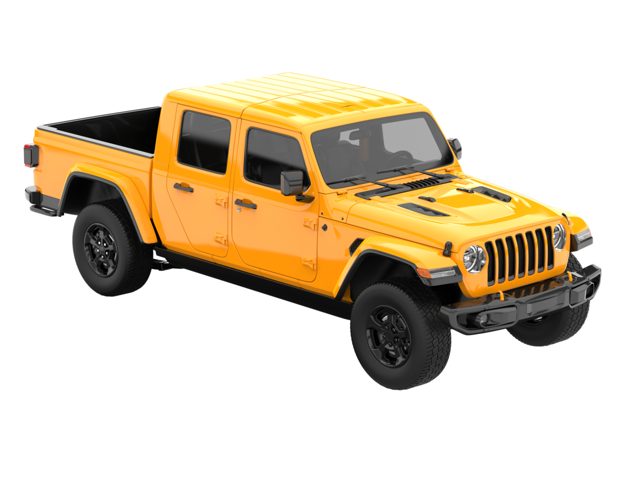 Pickup truck isolated on transparent background. 3d rendering - illustration png