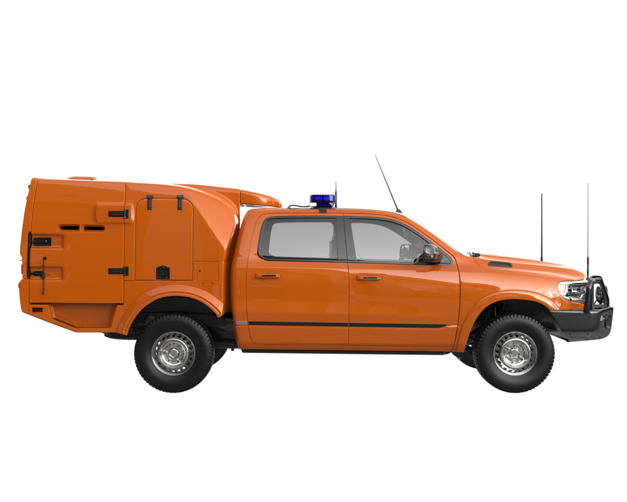 Pickup truck isolated on transparent background. 3d rendering - illustration png