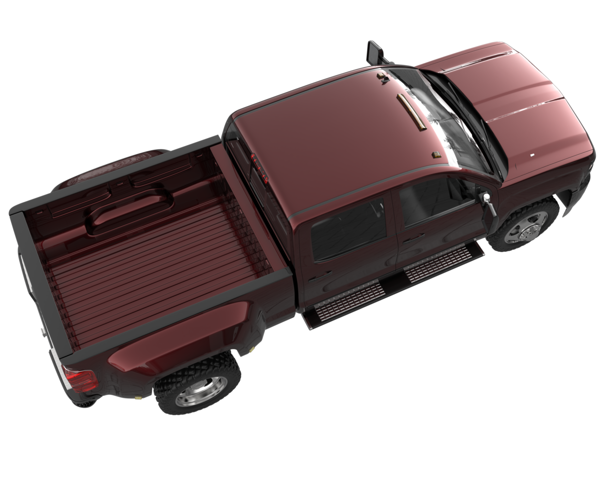 Pickup truck isolated on transparent background. 3d rendering - illustration png