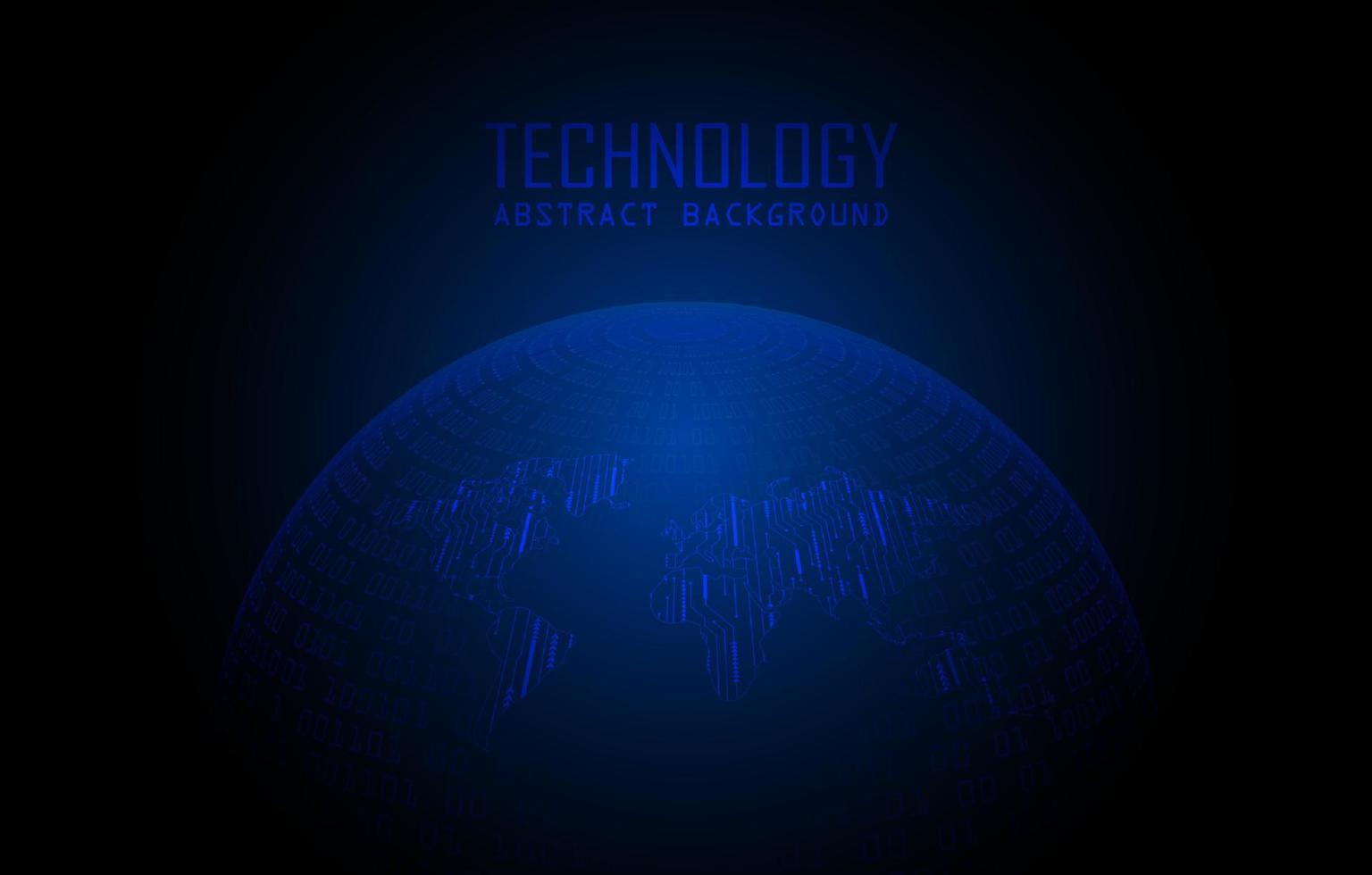 Modern World Map Holograph on Technology Background vector