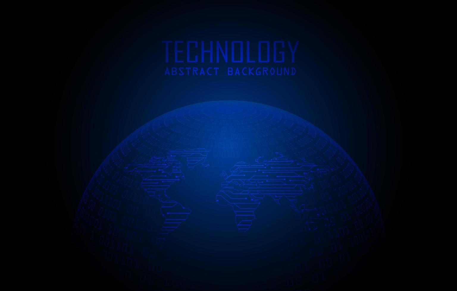 Modern World Map Holograph on Technology Background vector