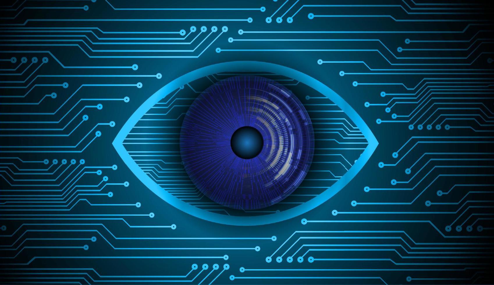 fondo de tecnología de ciberseguridad moderna con ojo vector