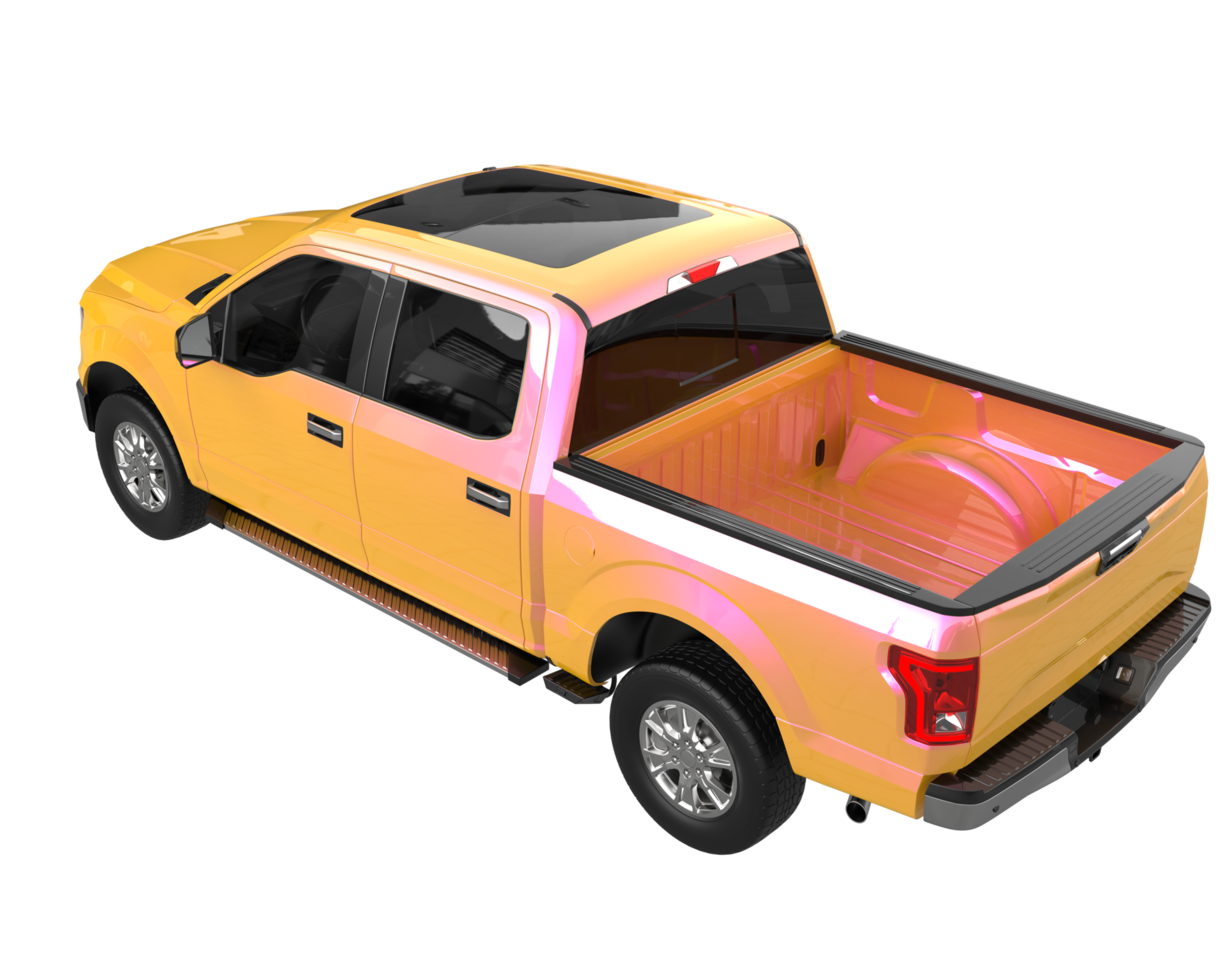 Pickup truck isolated on transparent background. 3d rendering - illustration png