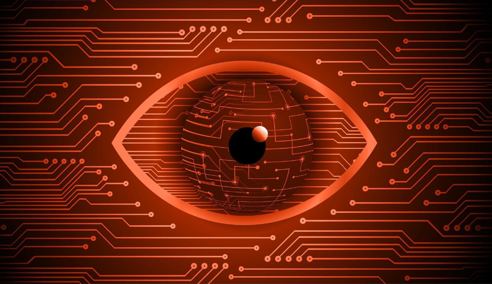 fondo de tecnología de ciberseguridad moderna con ojo vector