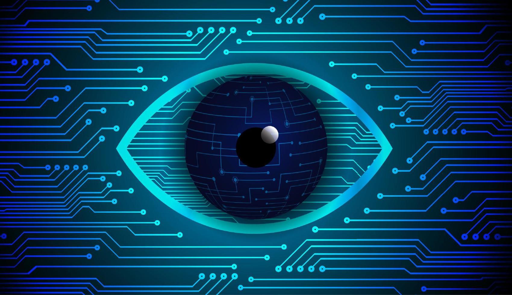 Modern Cybersecurity Technology Background with Eye vector