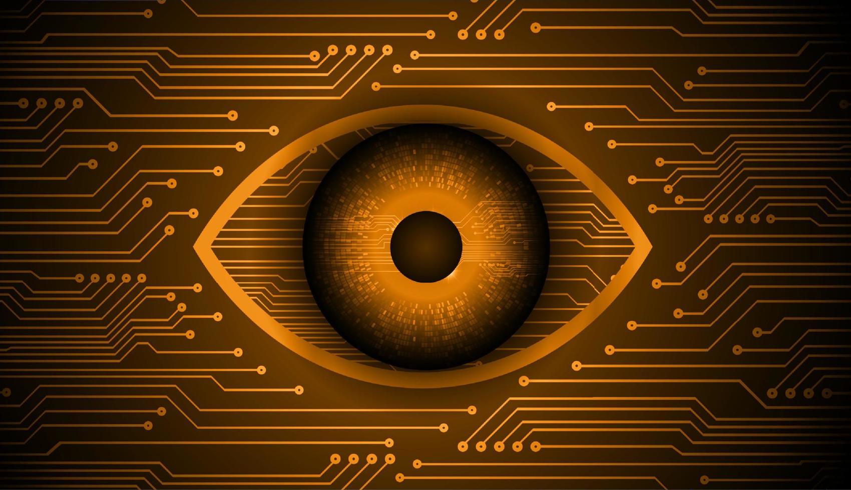 Modern Cybersecurity Technology Background with Eye vector