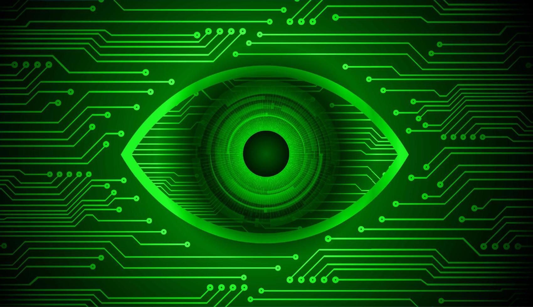 fondo de tecnología de ciberseguridad moderna con ojo vector