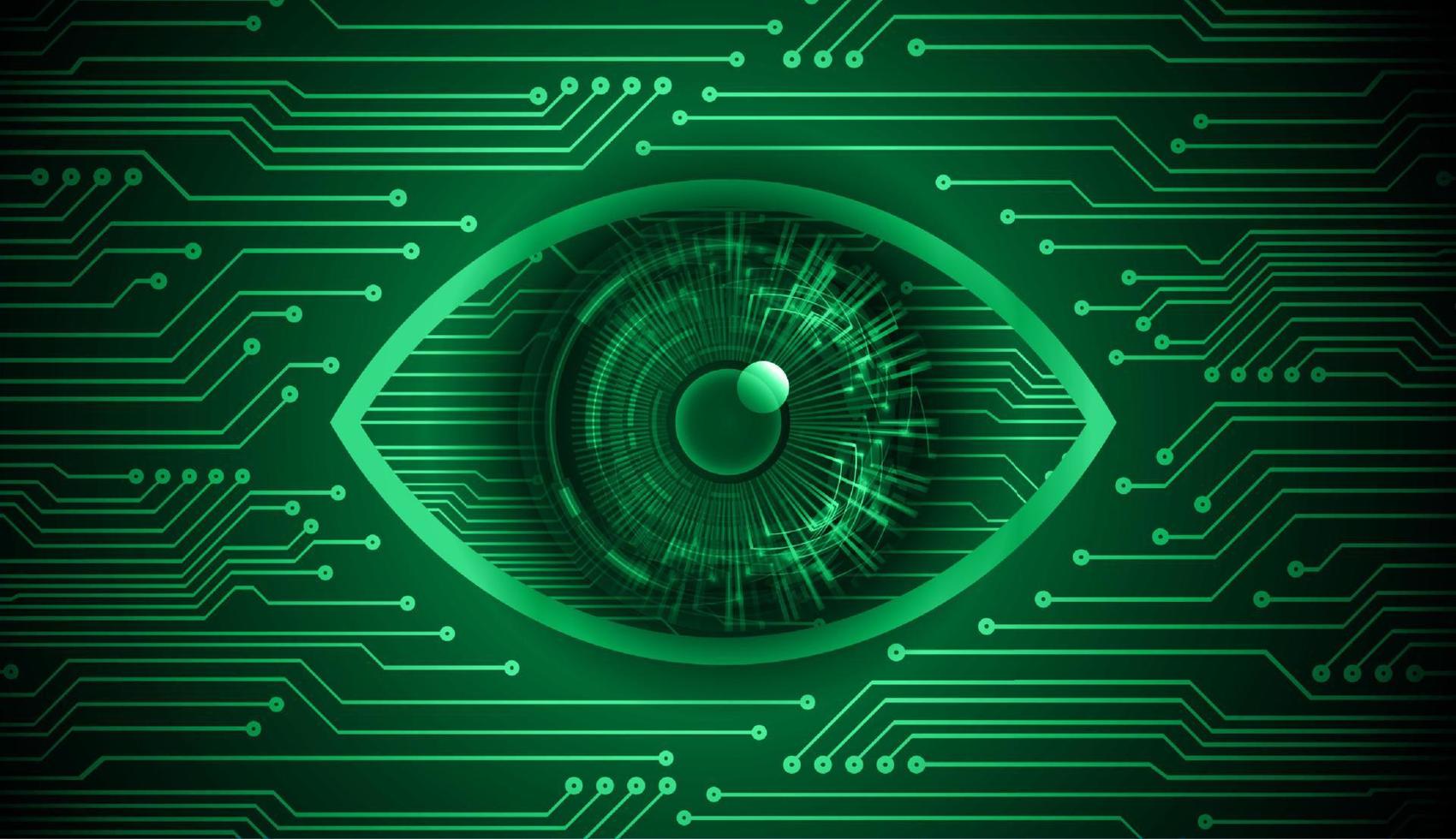 fondo de tecnología de ciberseguridad moderna con ojo vector