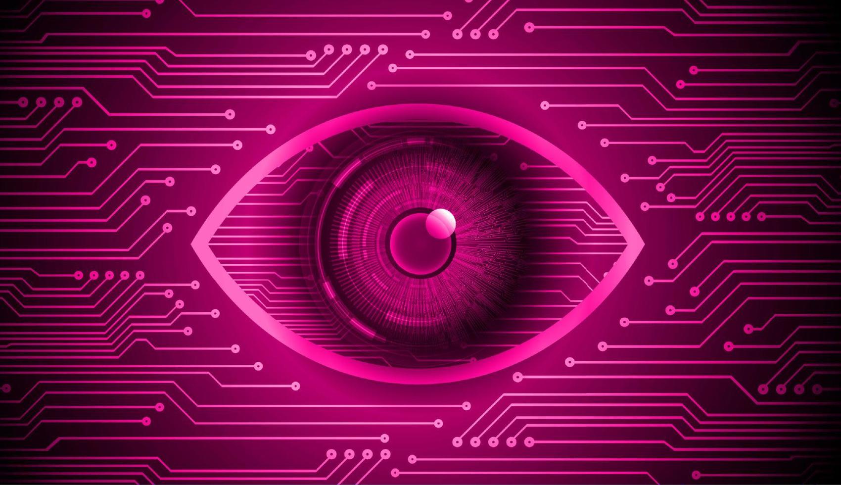 fondo de tecnología de ciberseguridad moderna con ojo vector