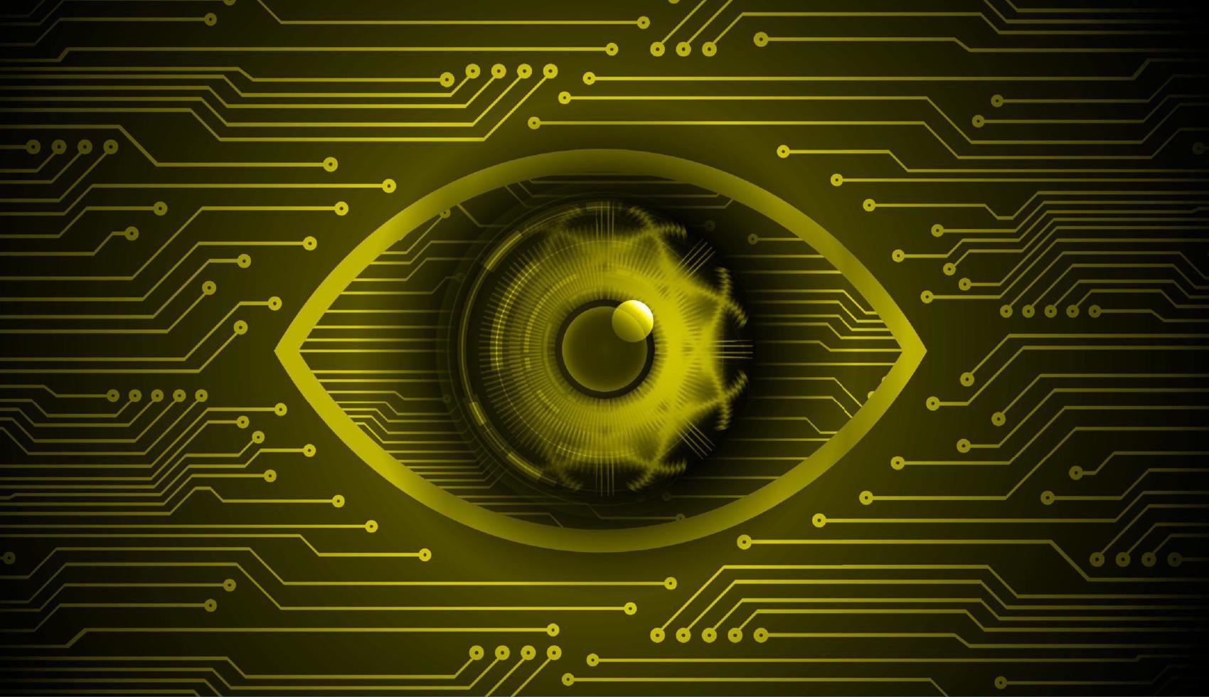 Modern Cybersecurity Technology Background with Eye vector