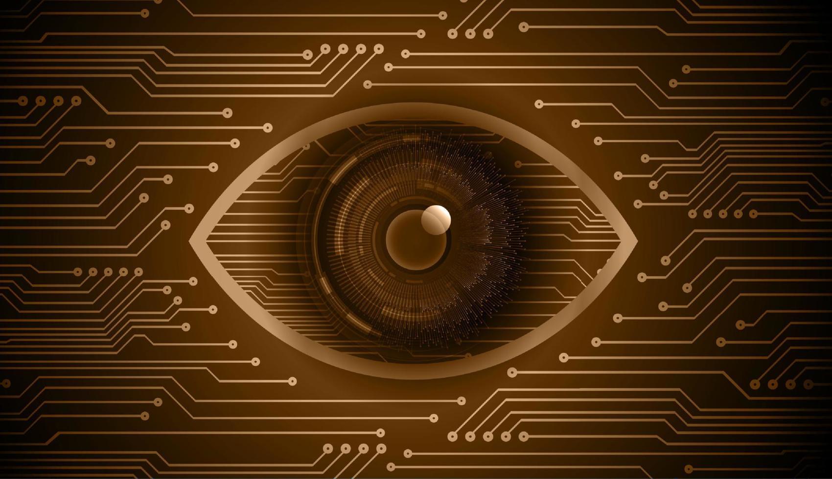 Modern Cybersecurity Technology Background with Eye vector