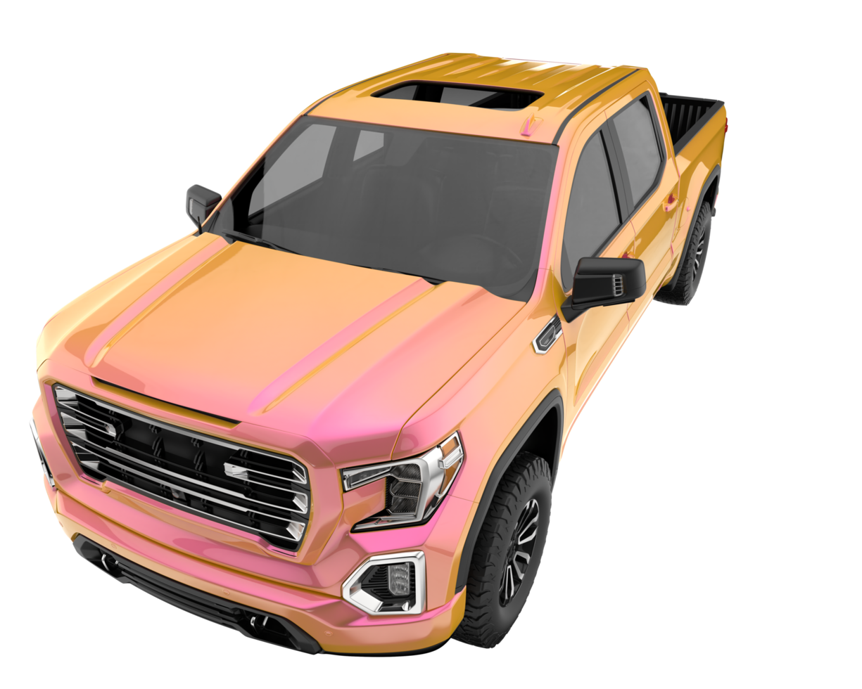 Pickup truck isolated on transparent background. 3d rendering - illustration png