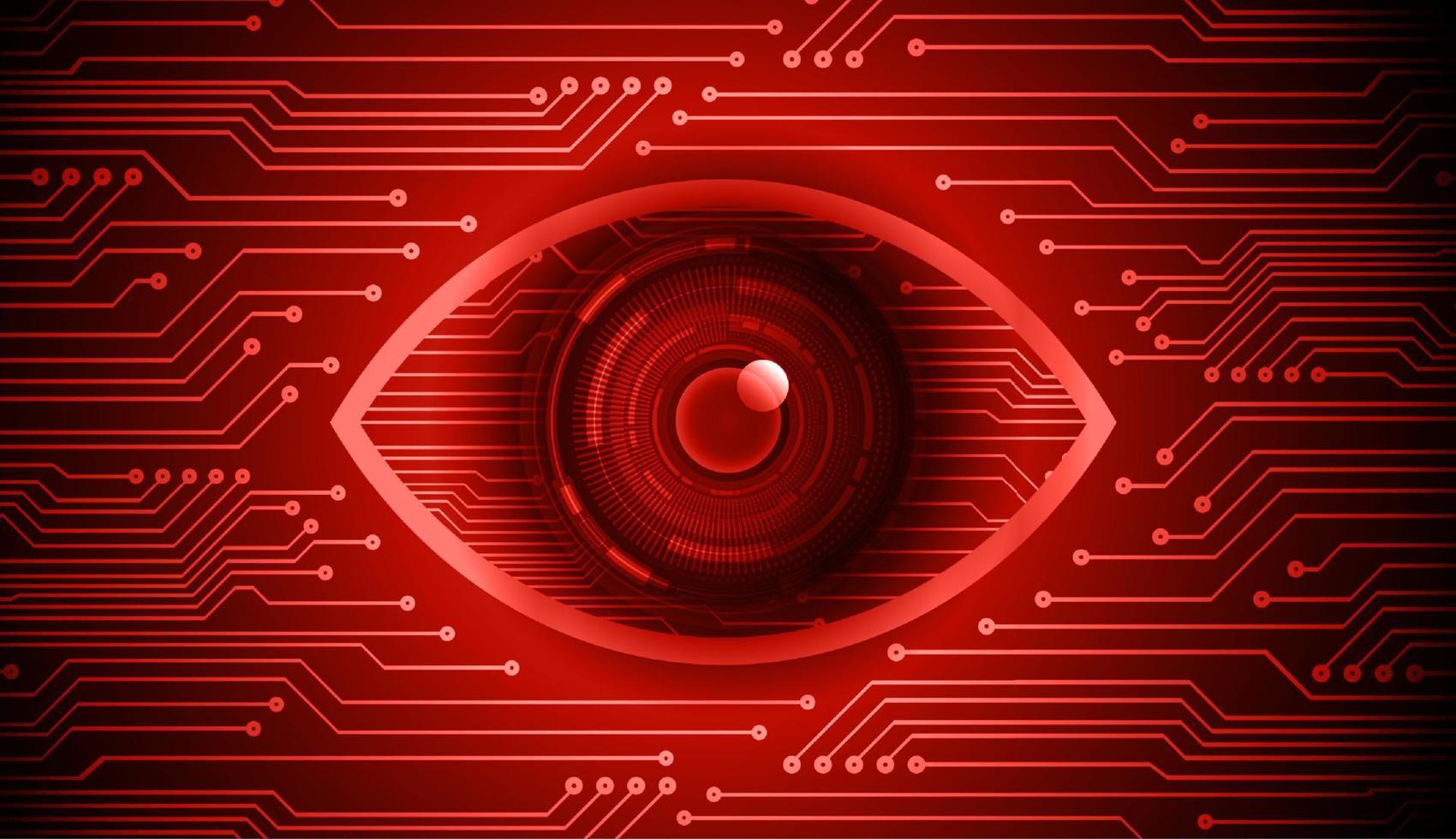 Modern Cybersecurity Technology Background with Eye vector