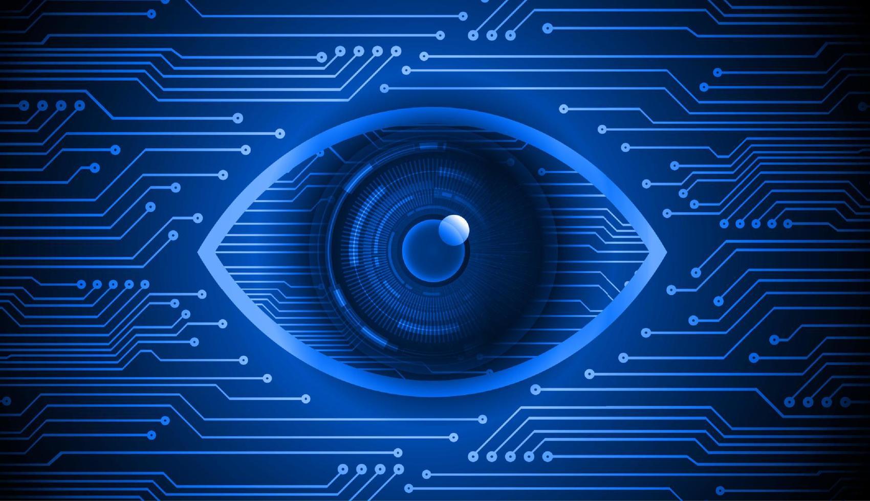 Modern Cybersecurity Technology Background with Eye vector