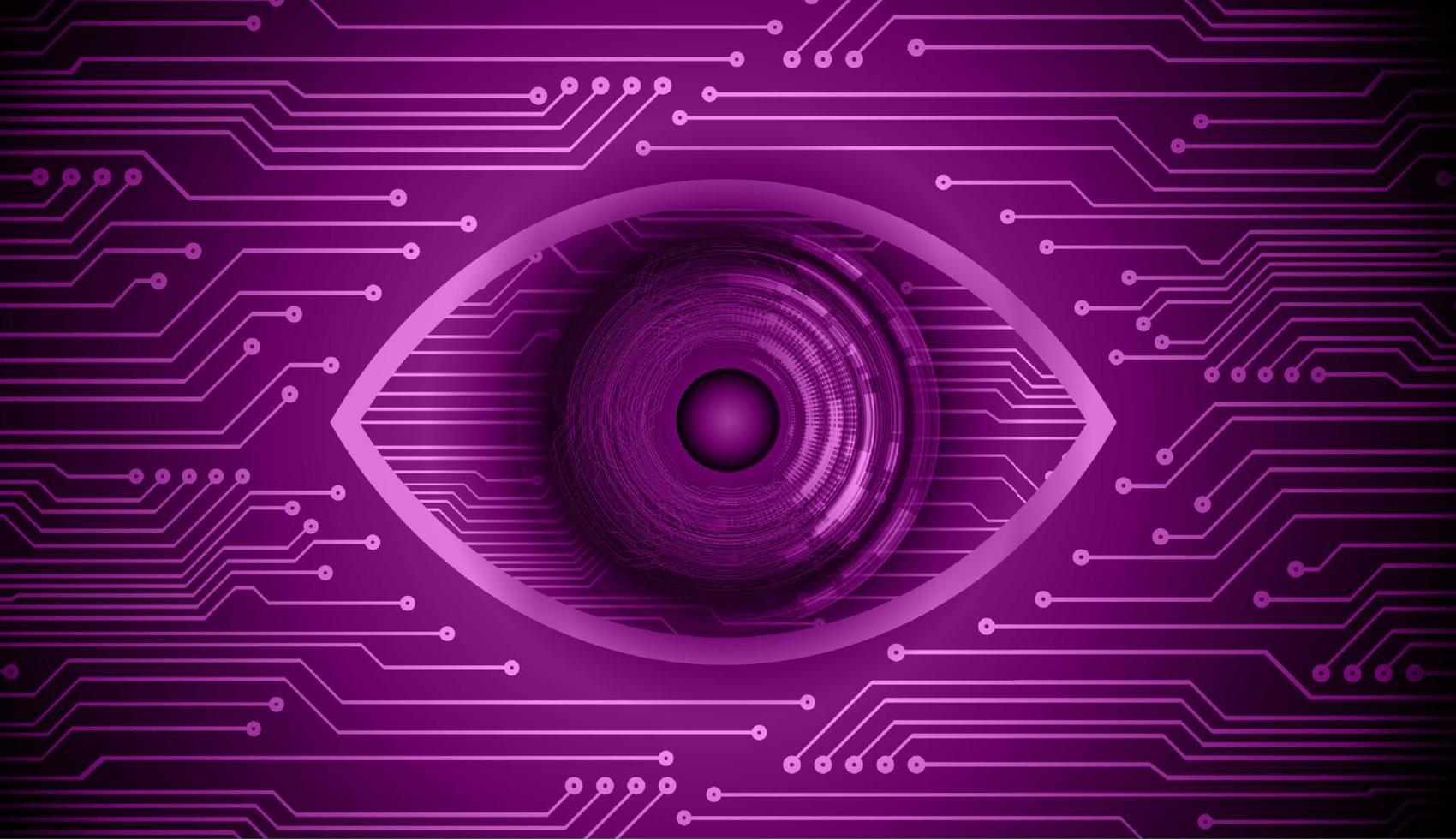 Modern Cybersecurity Technology Background with Eye vector