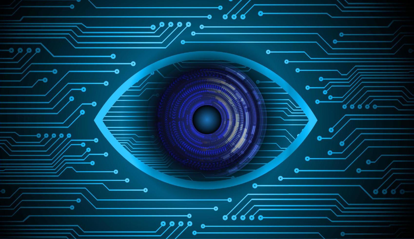 Modern Cybersecurity Technology Background with Eye vector