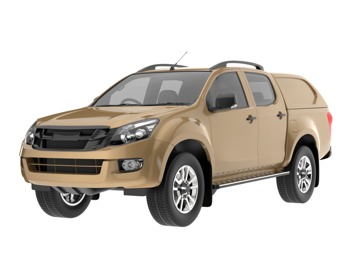 Pickup truck isolated on transparent background. 3d rendering - illustration png