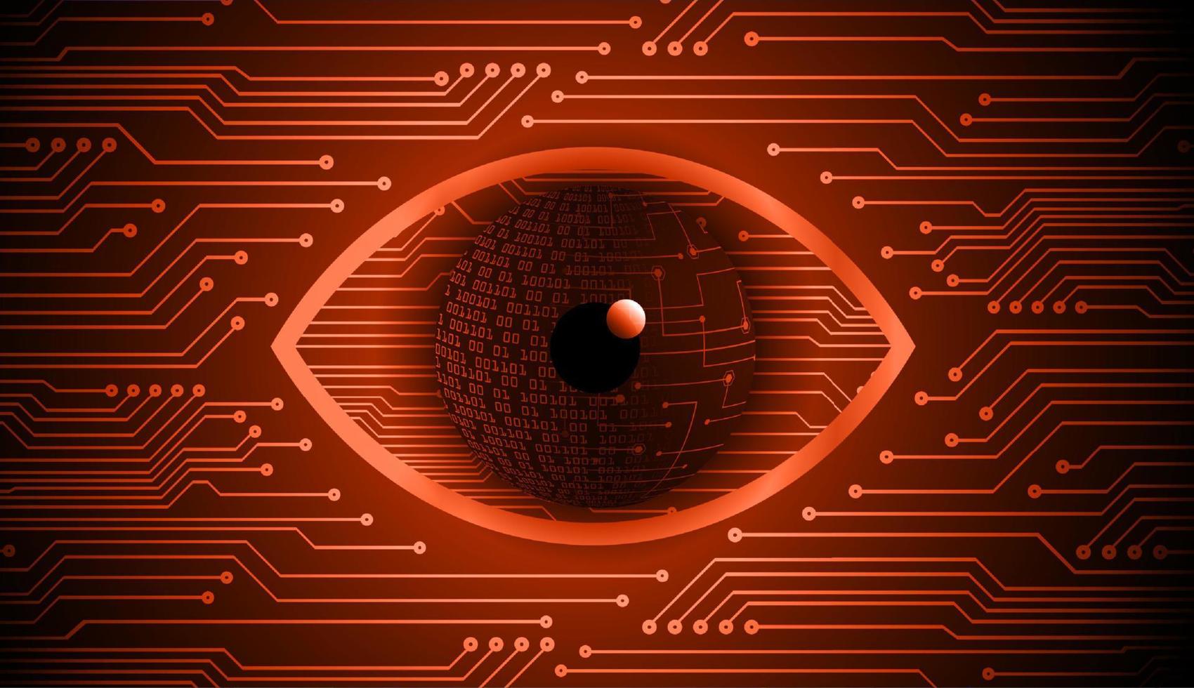 Modern Cybersecurity Technology Background with Eye vector