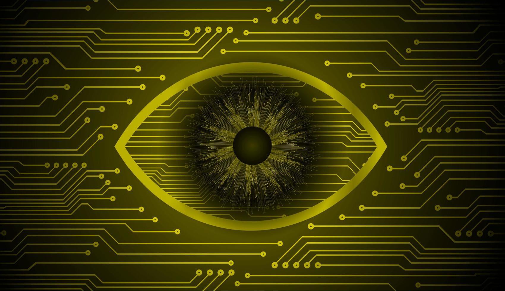 Modern Cybersecurity Technology Background with Eye vector