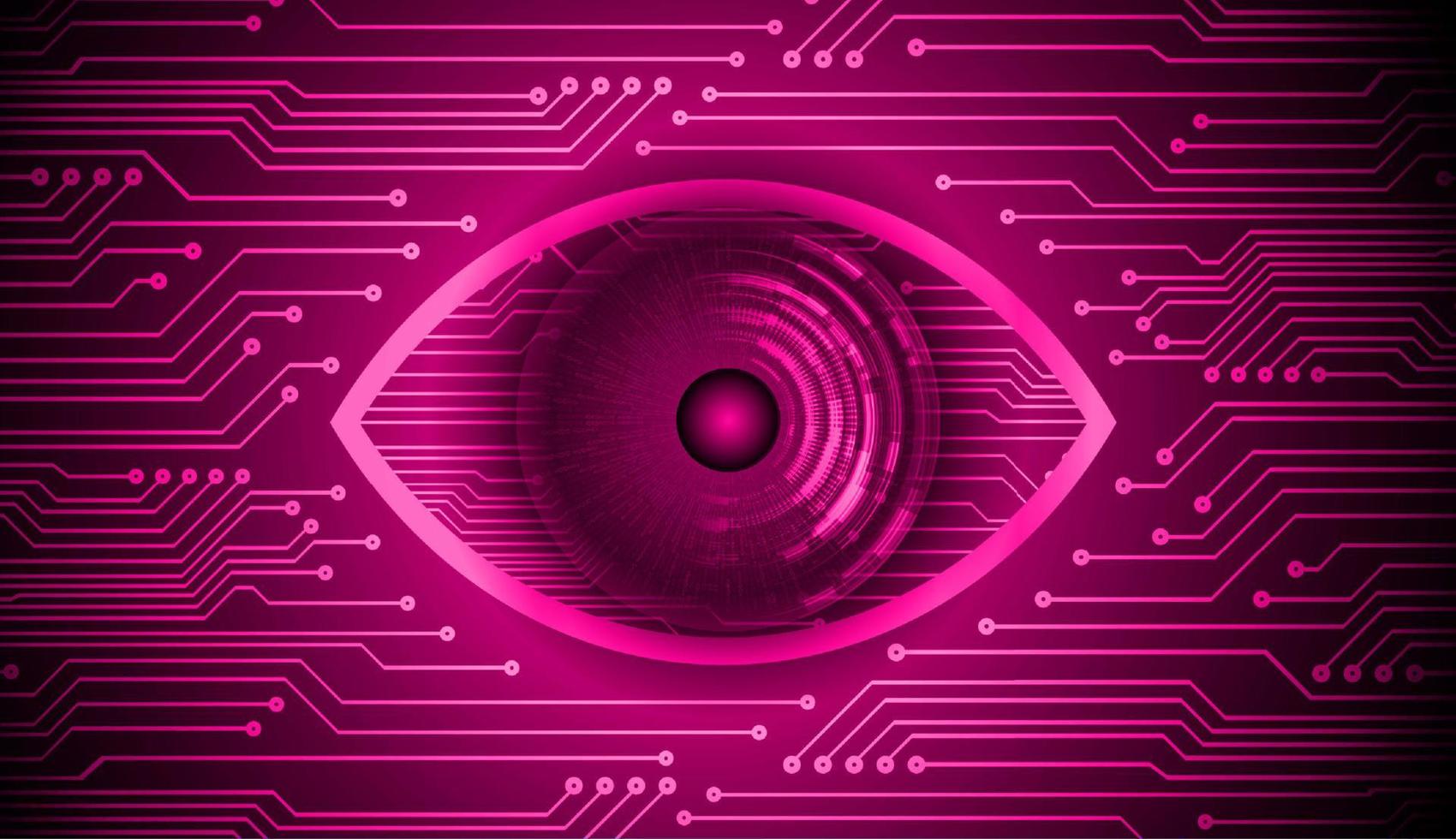 Modern Cybersecurity Technology Background with Eye vector