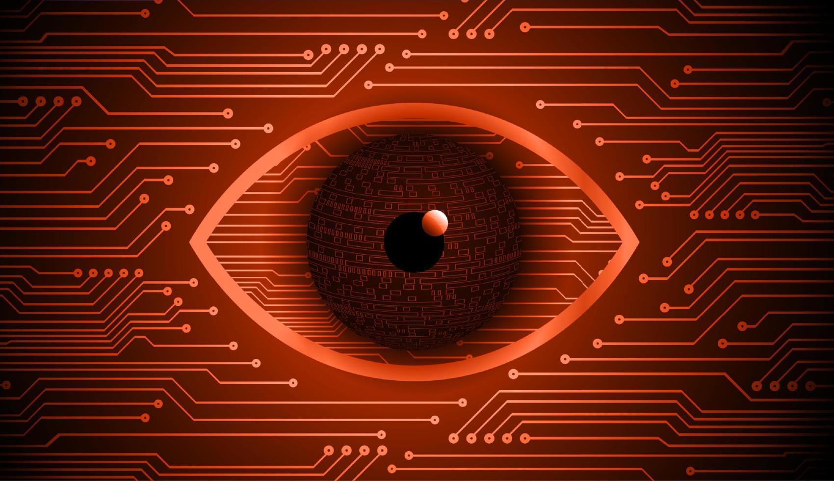 Modern Cybersecurity Technology Background with Eye vector