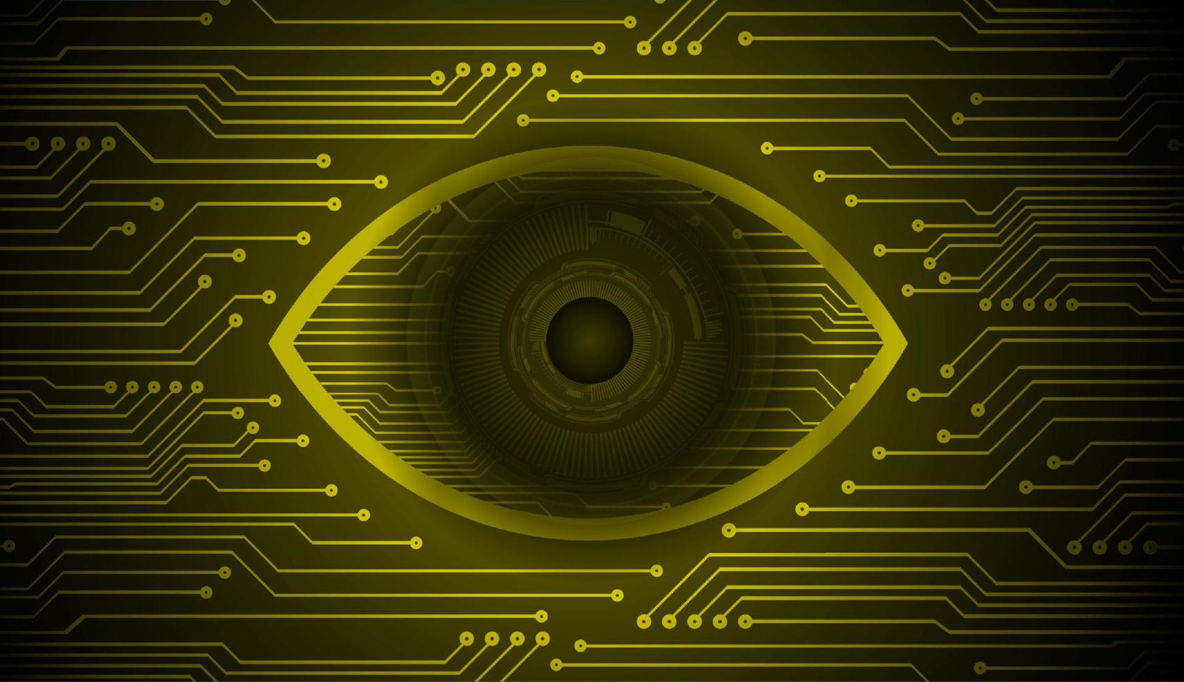 Modern Cybersecurity Technology Background with Eye vector