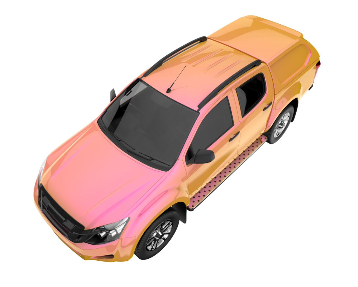 Pickup truck isolated on transparent background. 3d rendering - illustration png