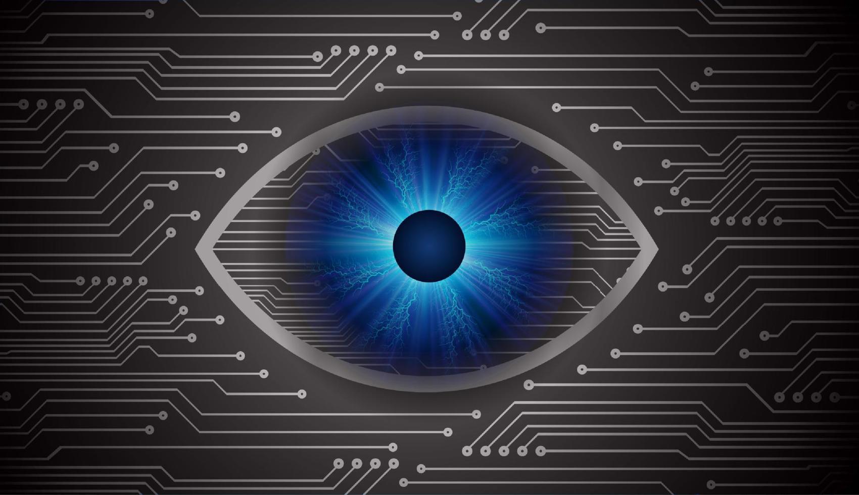 Modern Cybersecurity Technology Background with Eye vector