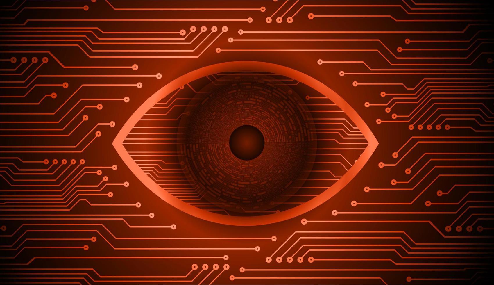 Modern Cybersecurity Technology Background with Eye vector