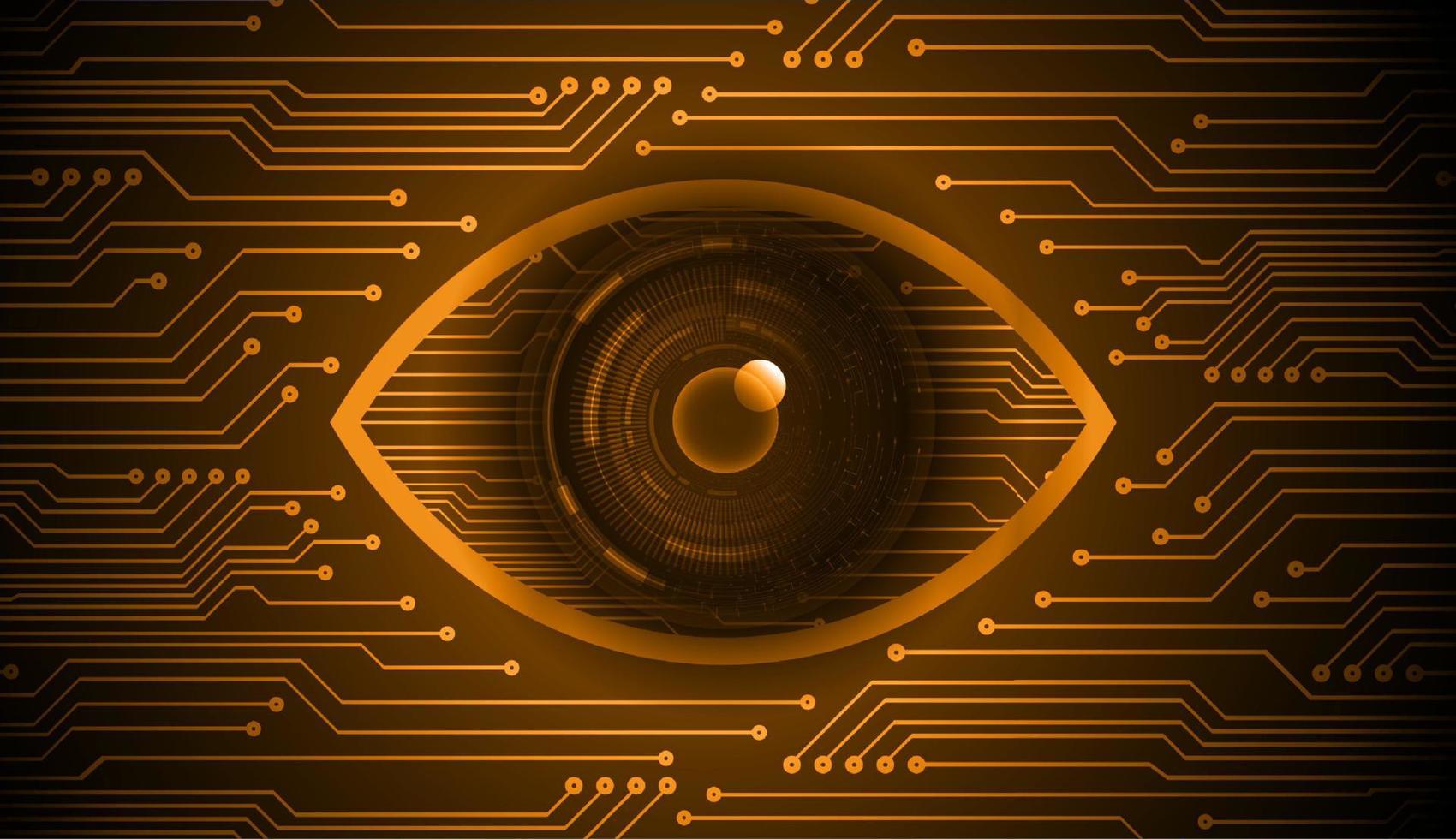 fondo de tecnología de ciberseguridad moderna con ojo vector