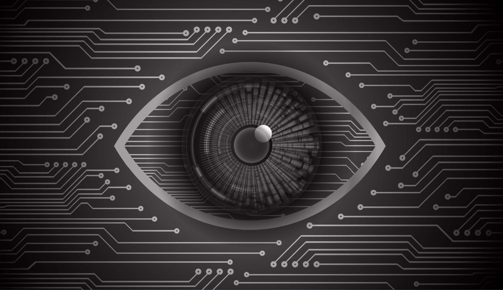 fondo de tecnología de ciberseguridad moderna con ojo vector