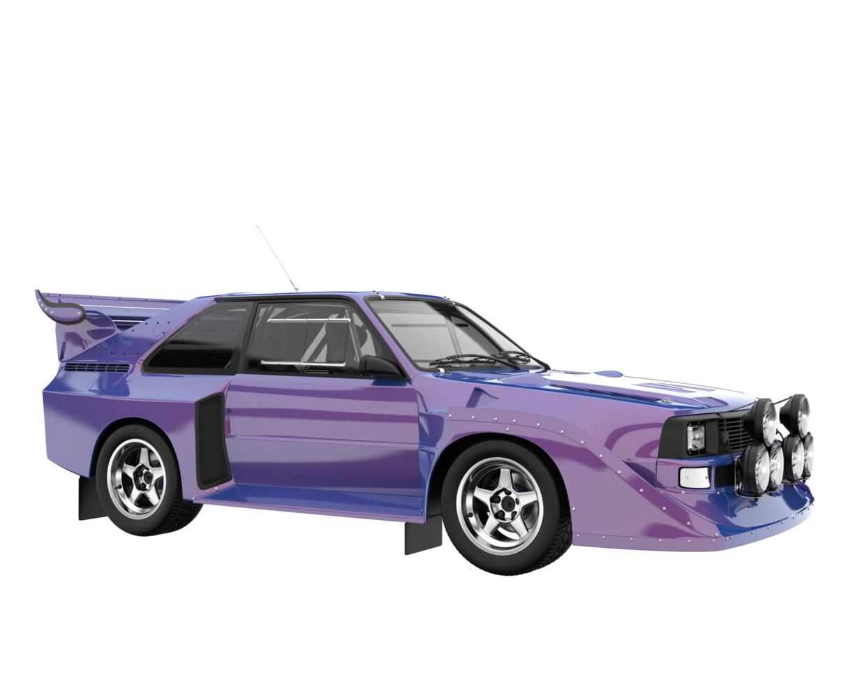 voiture de course isolée sur fond transparent. rendu 3d - illustration png