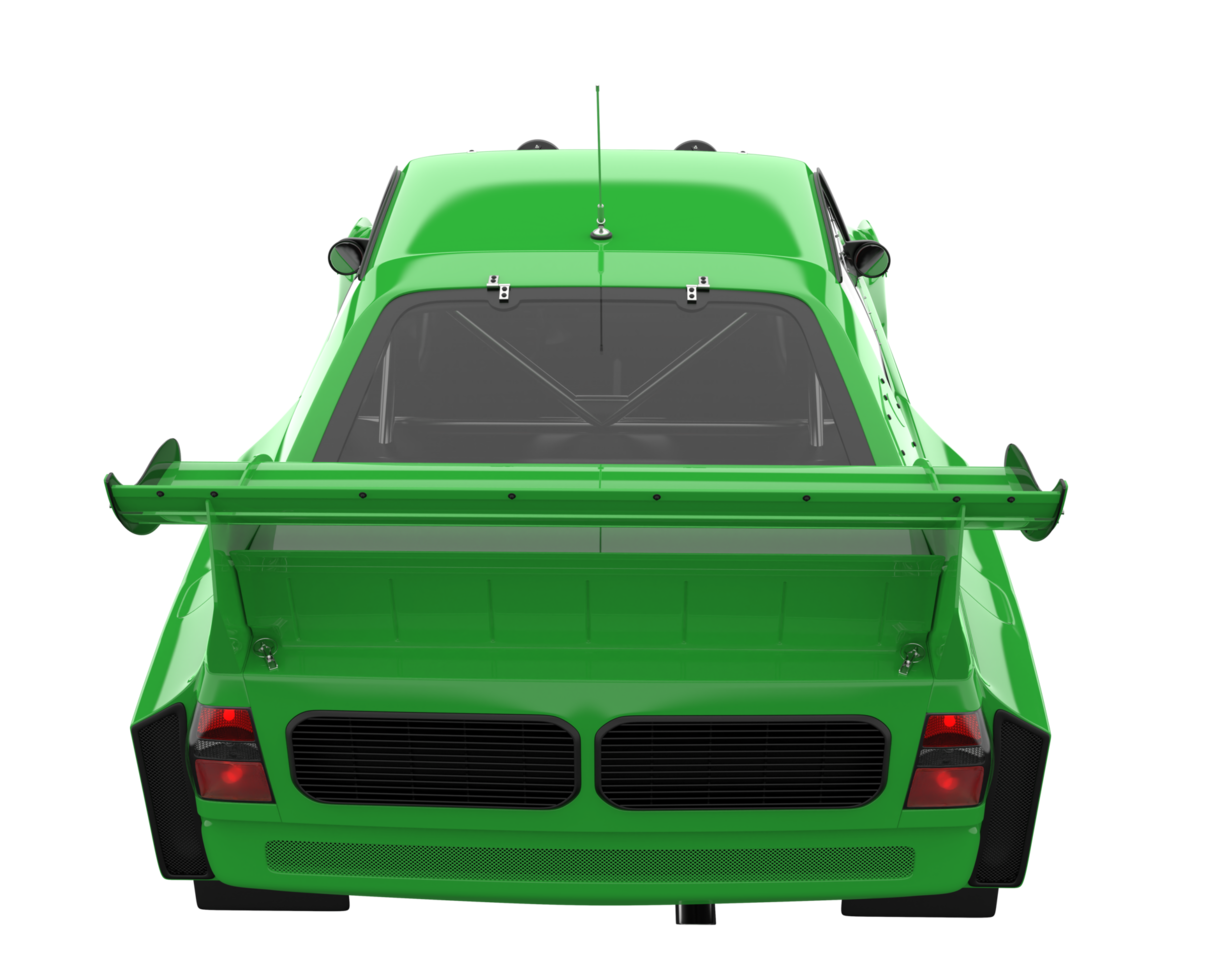 Race car isolated on transparent background. 3d rendering - illustration png