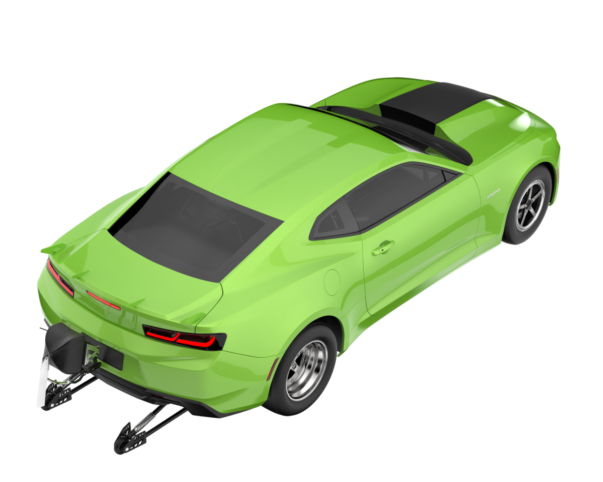 carro de corrida isolado em fundo transparente. renderização 3D - ilustração png