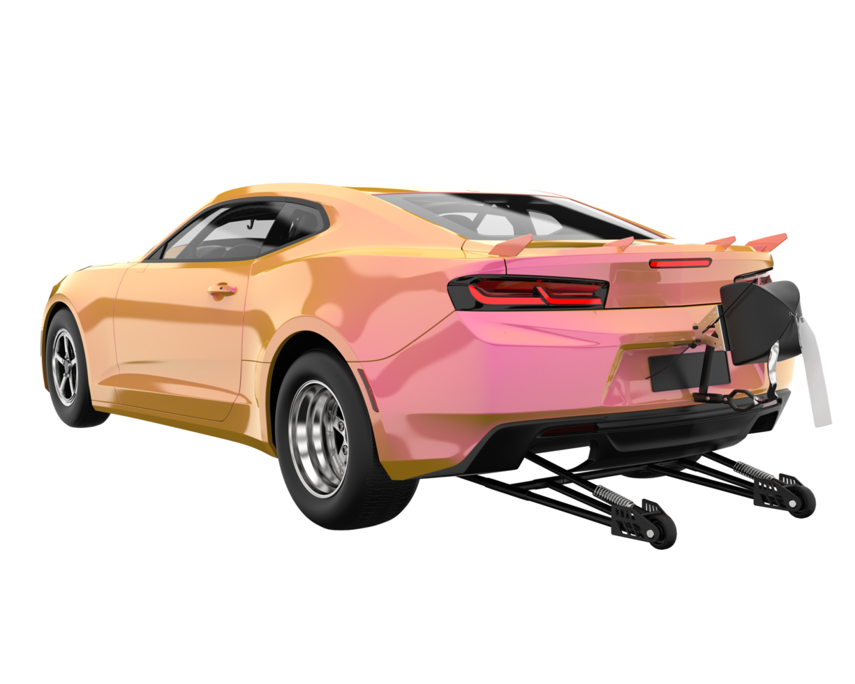 Race car isolated on transparent background. 3d rendering - illustration png