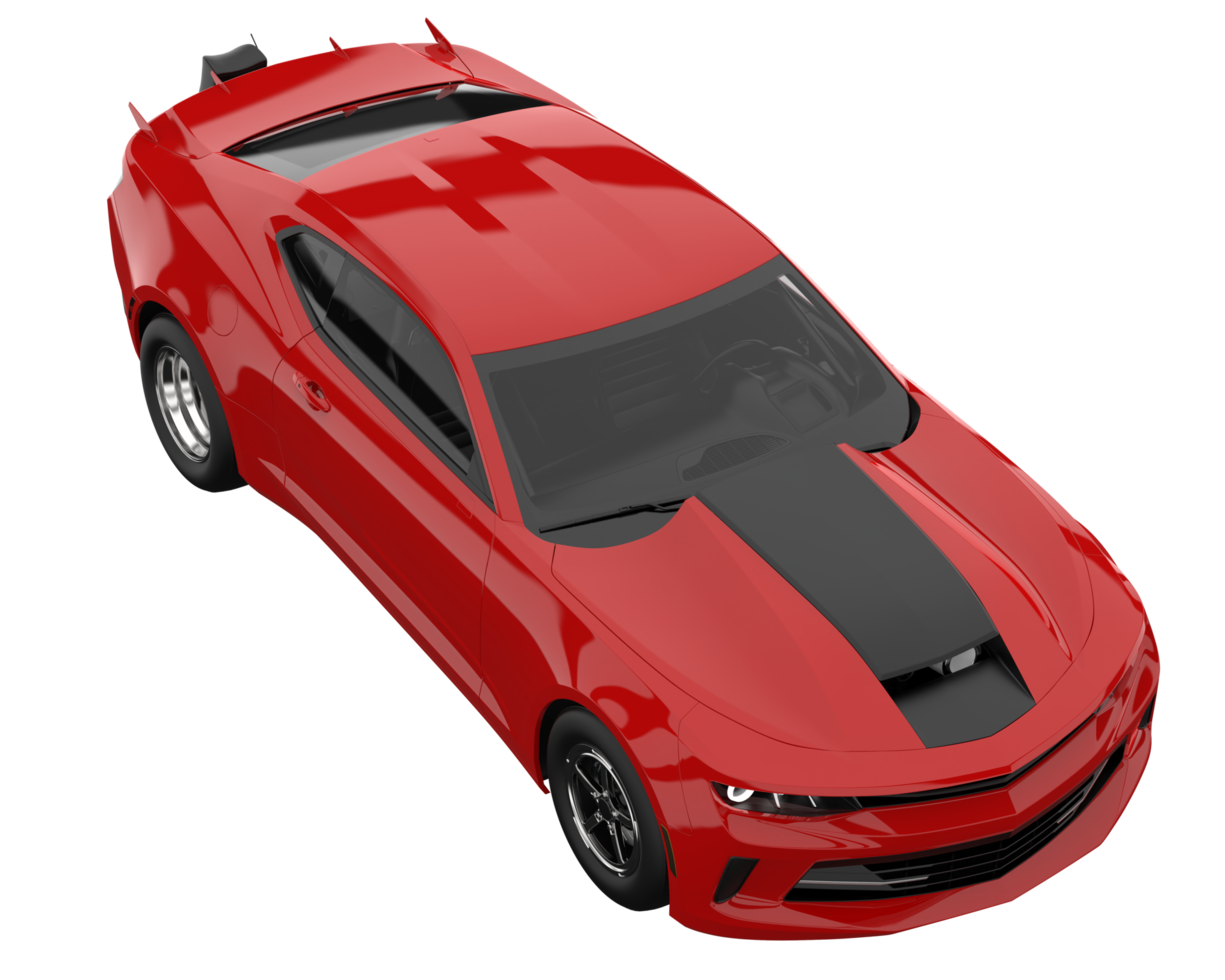 Race car isolated on transparent background. 3d rendering - illustration png